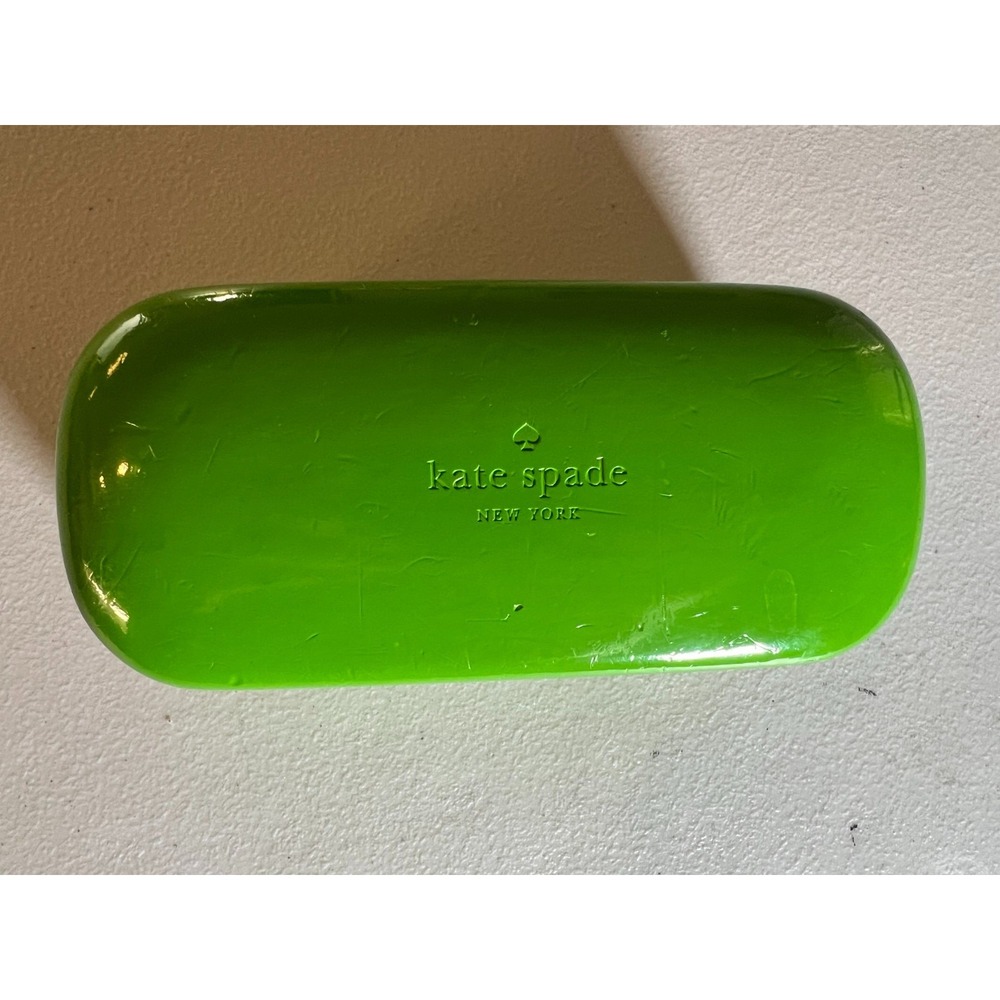 Kate Spade New York Hard Eyeglass Case Green Patent Leather Wink Wink 804014